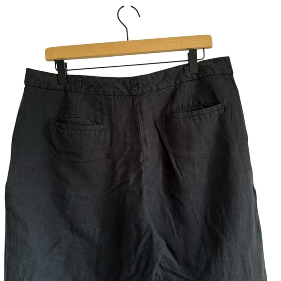 Per Una Linen Blend Cropped Wide Leg Slant Pocket Pants Size 16 - Picture 3 of 7